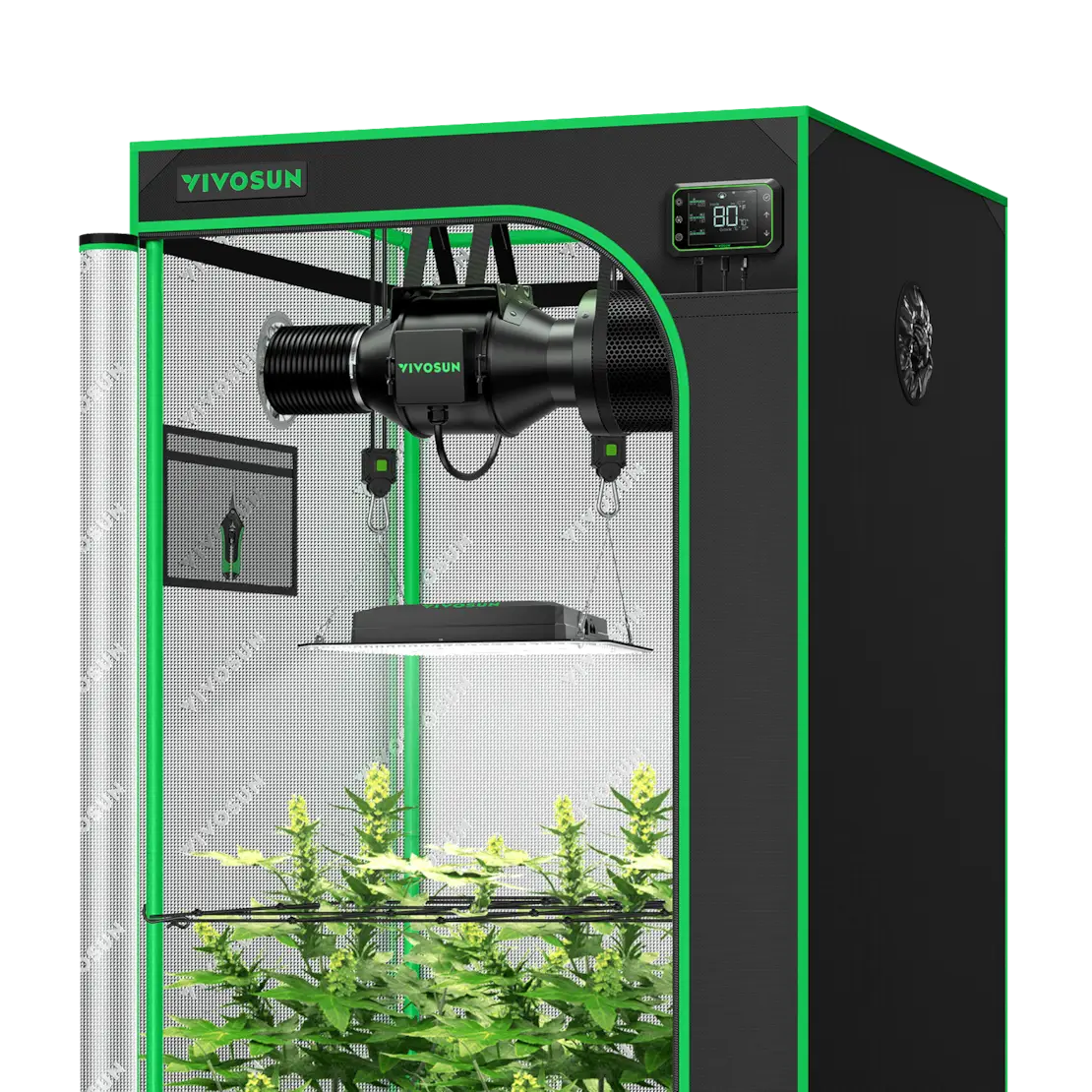 Smart Grow Zeltset GIY-SGS-27 80 x 80 x 160 cm, Komplettsystem fü-1 Smart Grow Zeltset GIY SGS 27 80 x 80 x 160 cm Komplettsystem fue 1