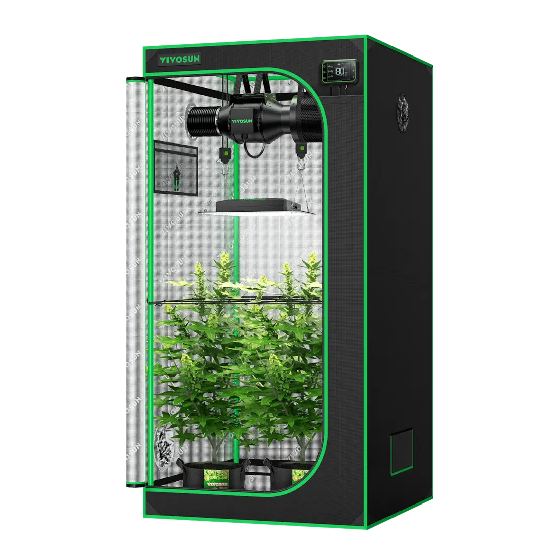 Smart Grow Zeltset GIY SGS 27 80 x 80 x 160 cm Komplettsystem fue 4