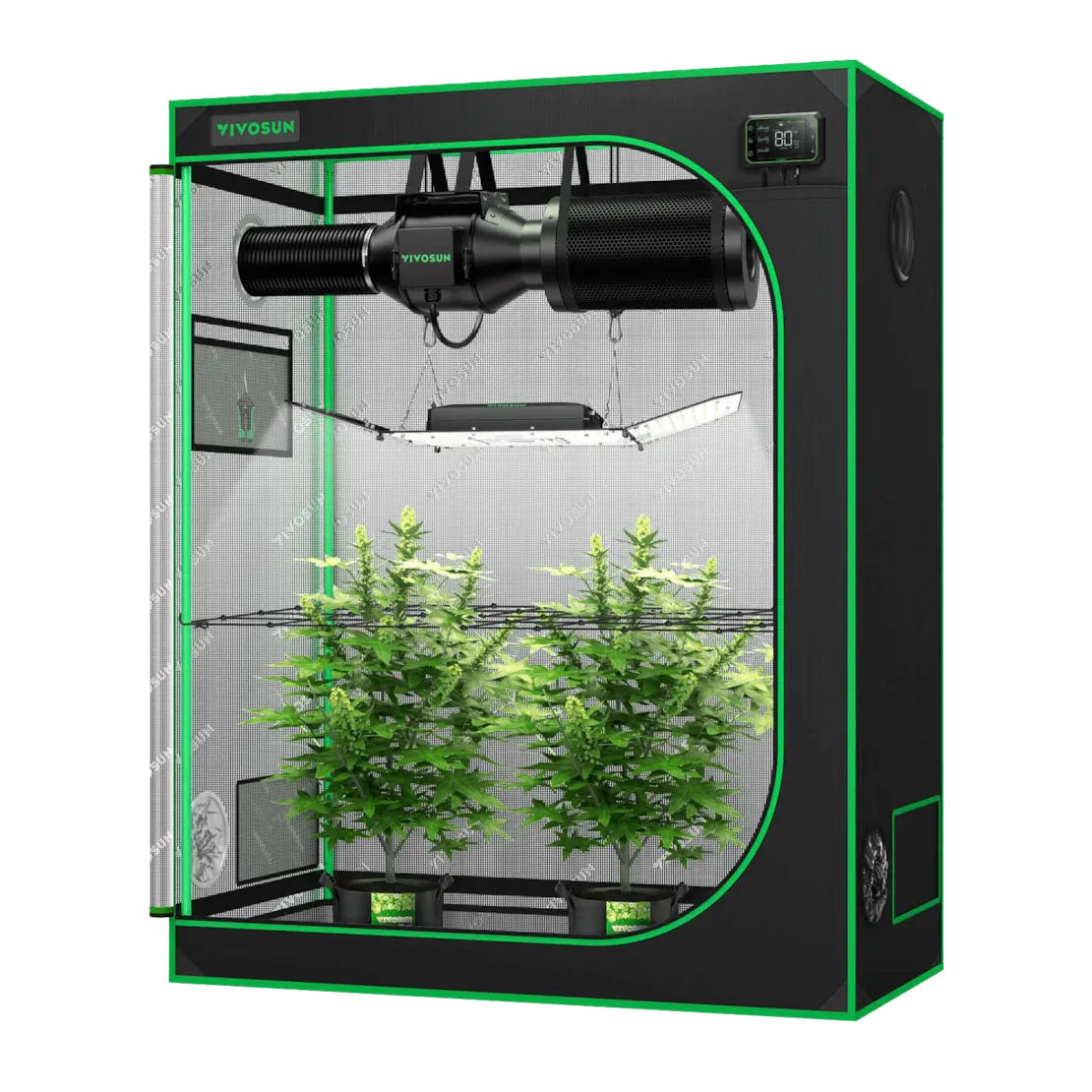 Smart Grow Zeltset GIY SGS 42 120 x 60 x 150 cm Komplettsystem f 4