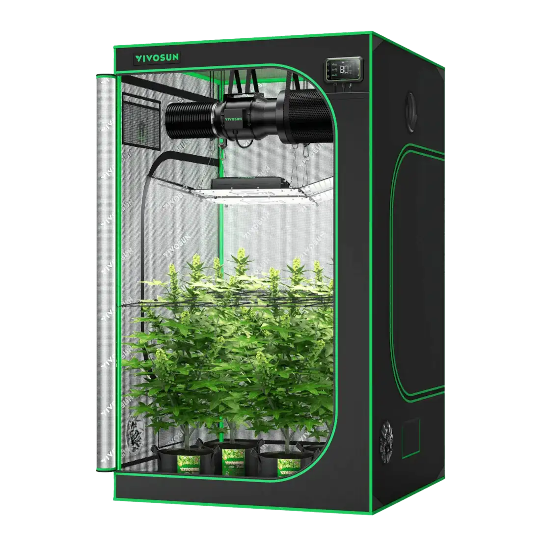 Smart Grow Zeltset GIY-SGS-44 120 x 120 x 200 cm, Komplettsystem-4 Smart Grow Zeltset GIY SGS 44 120 x 120 x 200 cm Komplettsystem 4