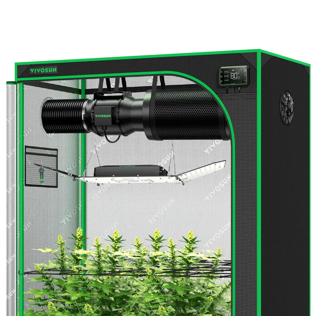 Smart Grow Zeltset GIY SGS 52 150 x 80 x 200 cm Komplettsystem m 1