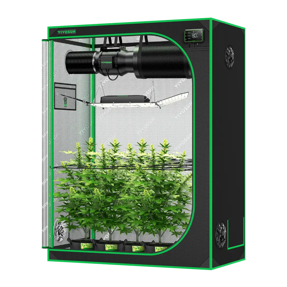 Smart Grow Zeltset GIY-SGS-52 150 x 80 x 200 cm, Komplettsystem m-4 Smart Grow Zeltset GIY SGS 52 150 x 80 x 200 cm Komplettsystem m 4